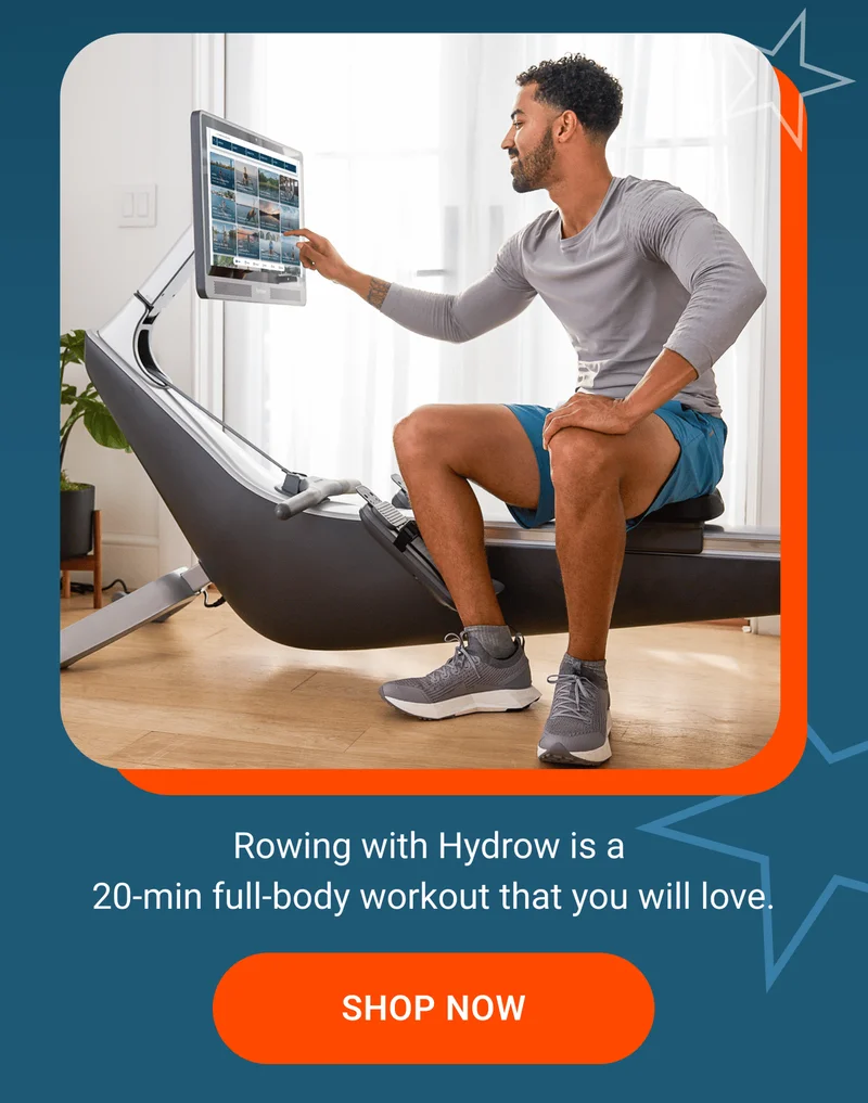 Rowing with Hydrow is a 20-min full-body workout that you will love. Shop Now.