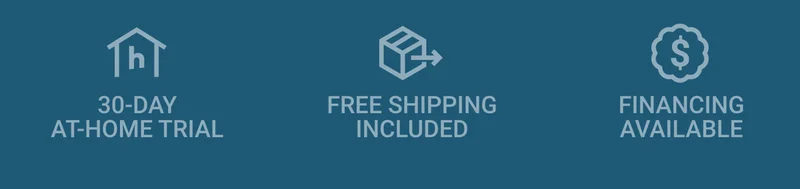 30-day at-home trial. Free shipping included. Financing available.