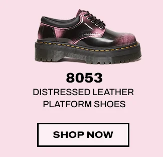 8053 Distressed Leather Platform Casual Shoes