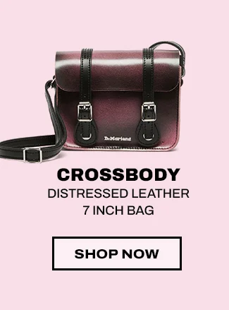 7 Inch Distressed Leather Crossbody Bag