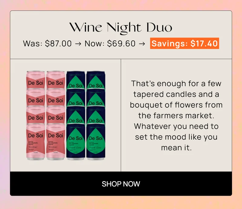 Wine Night Duo | Was: $87.00 → Now: $69.60 → Savings: $17.40 | That's enough for a few tapered candles and a bouquet of flowers from the farmers market. Whatever you need to set the mood like you mean it. | Shop Now
