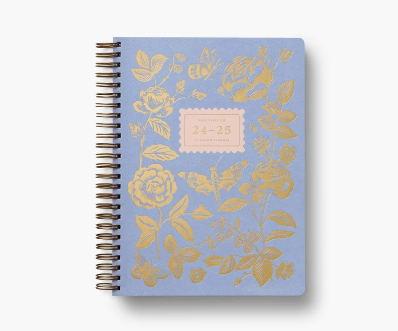 Image of 2024-2025 17-Month Academic Softcover Spiral Planner - English Rose