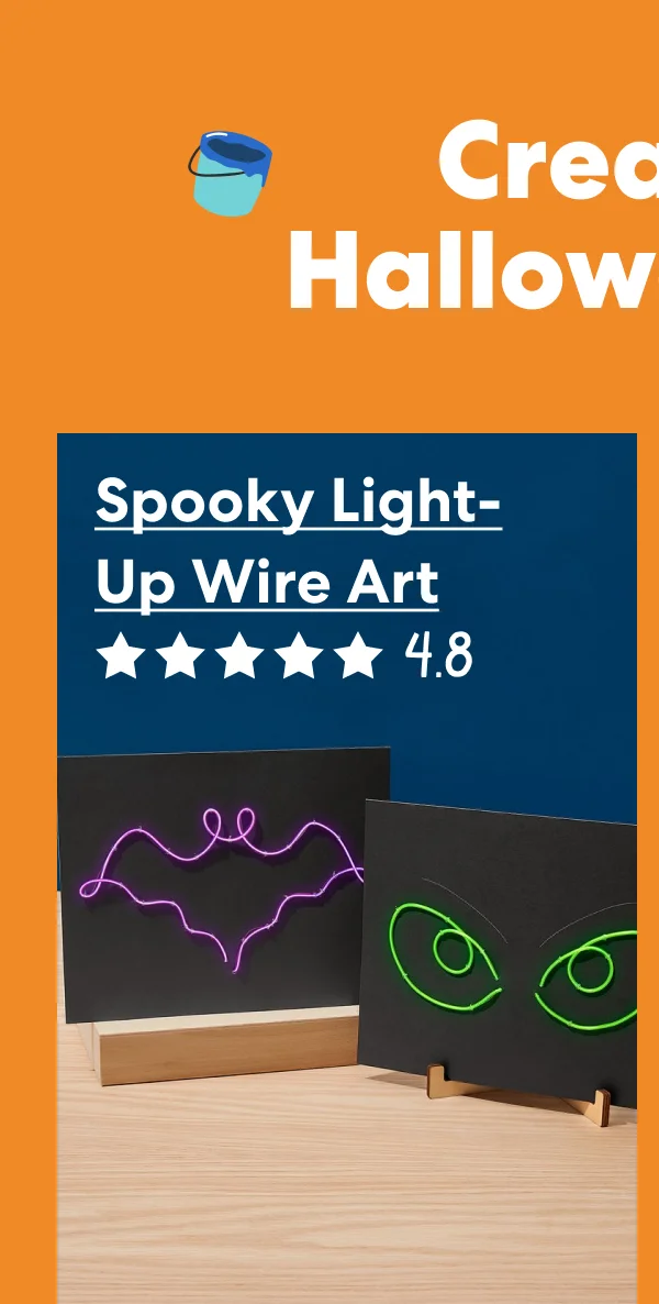 Spooky Light-Up Wire Art