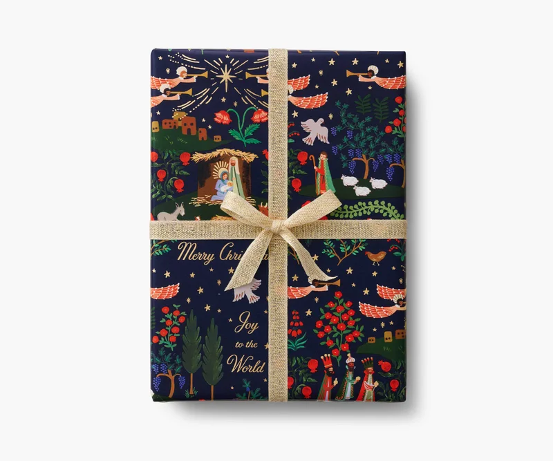 Image of Holiday Wrapping Roll - Nativity Scene