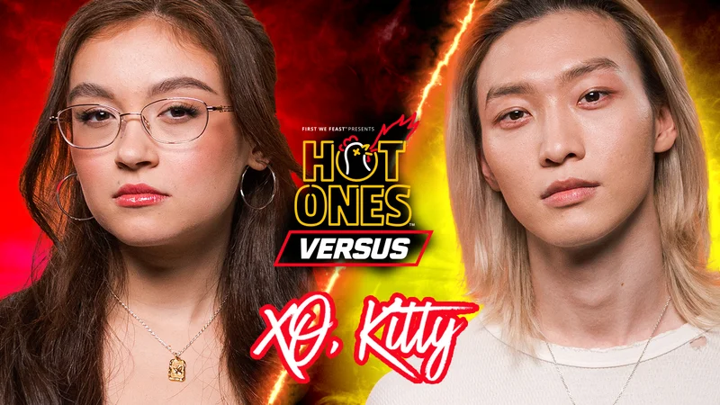 Anna Cathcart and Sang Heon Lee on Hot Ones Versus.