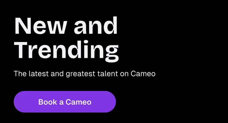 New and Trending - The latest and greatest talent on Cameo. Book a Cameo.
