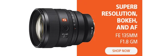 Superb resolution, bokeh, and AF | FE 135mm f1.8 GM | Shop now