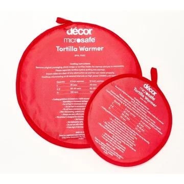 Decor Set of 2 Microwave Fabric Tortilla Warmers