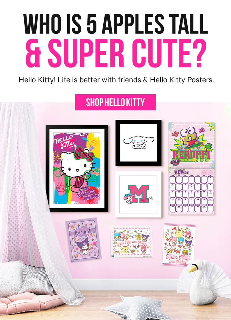 Who is 5 Apples Tall & Super Cute? Hello Kitty! Life is better with friends & Hello Kitty Posters.