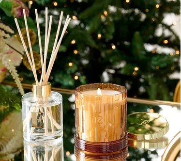 Elton John x Slatkin + Co. Woodside 8oz Candle & Reed Gift Set