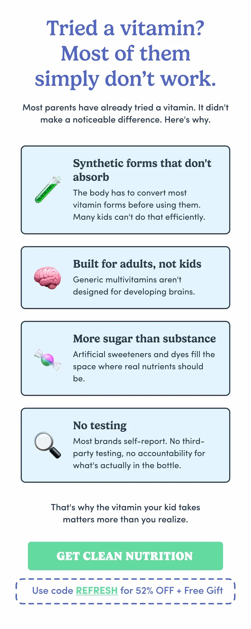 Tried a vitamin? Most of them simply don’t work.