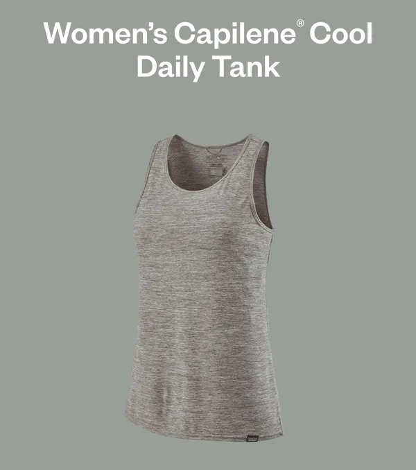 Rotating gif featuring Women’s Capilene® Cool Daily Tank and Shirts
