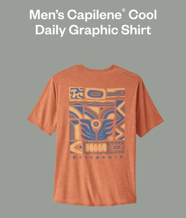 Rotating gif featuring Men’s Capilene® Cool Daily Graphic Tee, Shirt and Hoody