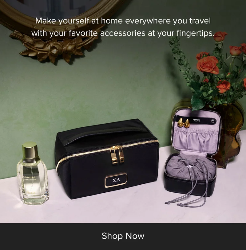 Make yourself at home everywhere you travel with your favorite accessories at your fingertips.