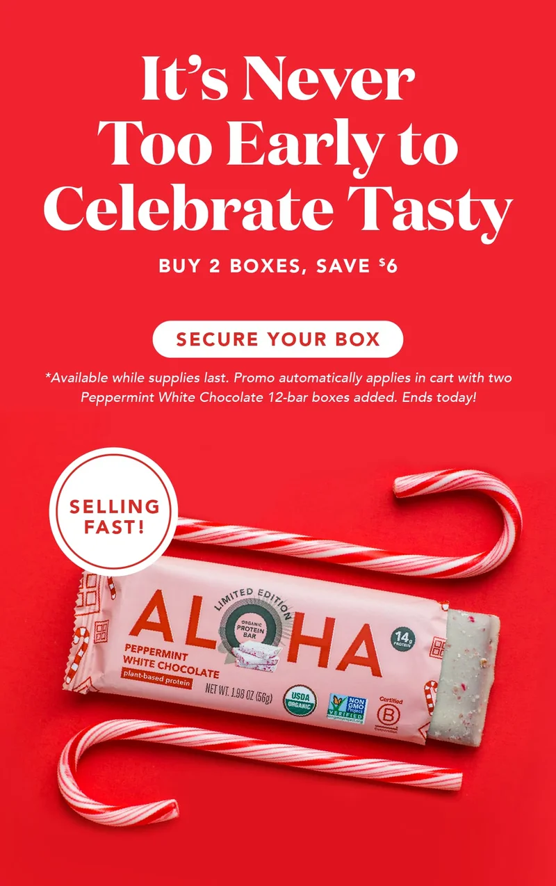 Buy 2 boxes of Peppermint White Chocolate and save $6. Secure your box while supplies last. Ends today.