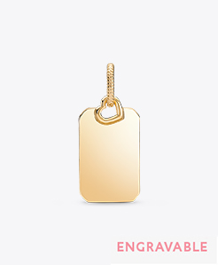 Engravable Round Tag Dangle Charm