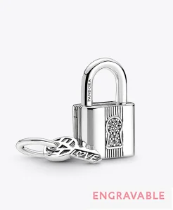 Padlock and Key Dangle Charm