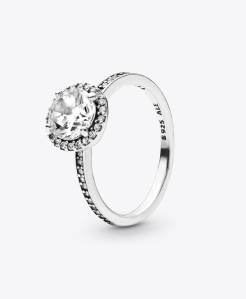Round Sparkle Halo Ring