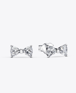 Sparkling Small Bow Stud Earrings