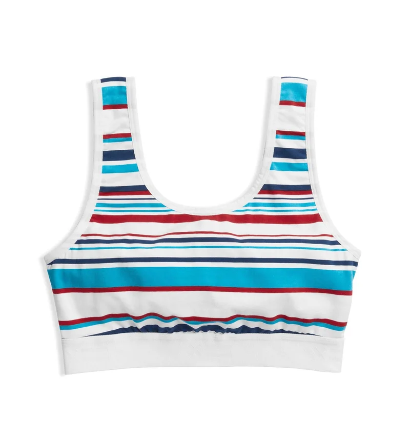 Image of Essentials Soft Bra - Throwback Racer Stripes