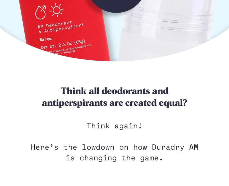 Think all deodorants and antiperspirants are created equal?  Think again!  Here’s the lowdown on how Duradry AM is changing the game.