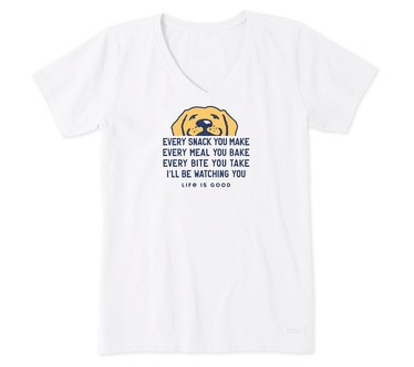 Life is Good Wo mens I'll Be Wa tching You Crus her V-Neck Tee