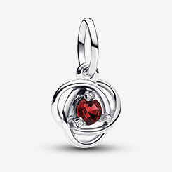 July True Red Eternity Circle Dangle Charm