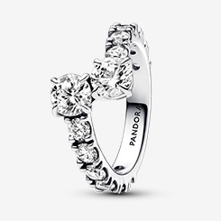 Sparkling Overlapping Band Ring