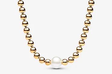 Treated Freshwater Cultured Pearl & Beads Collier Necklace