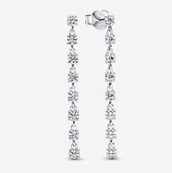 Sparkling Eight Stones Drop Earrings