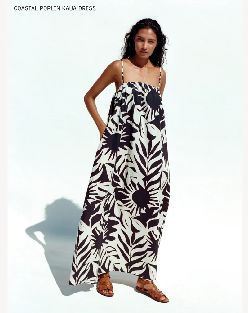 Coastal Poplin Kaua Dress