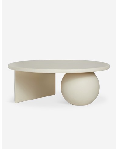 Amaya Indoor / Outdoor Round Coffee Table-Ivory