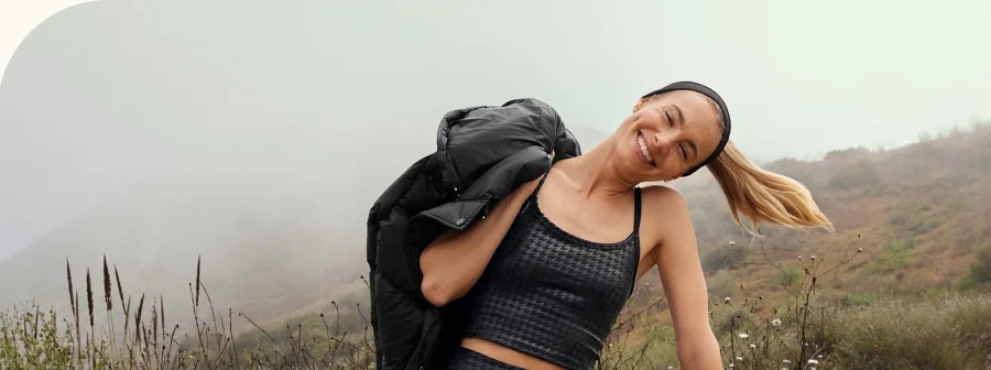 Houndstooth Black Slim Racerback High Cropped Halter Tank