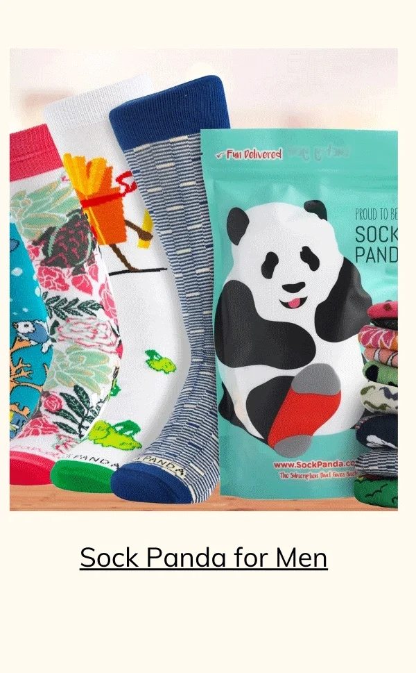 Sock Panda - Men's Sock Subscription - Amazing and Original Sock Panda Designs Delivered Monthly