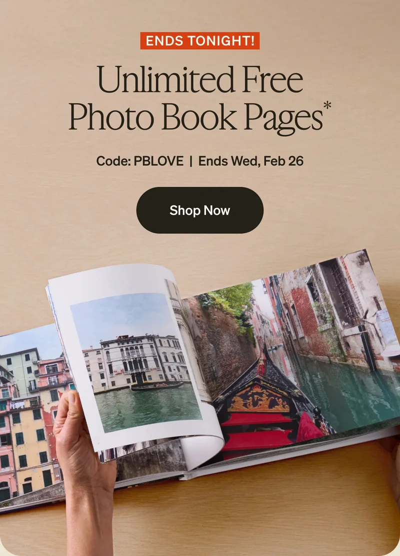 Unlimited Free Photo Book Pages + Up to 40% Off Almost Everything, Up to 16 Freebies