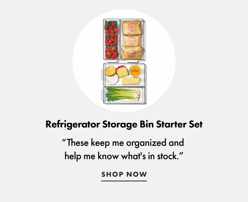 Refrigerator storage bin starter set