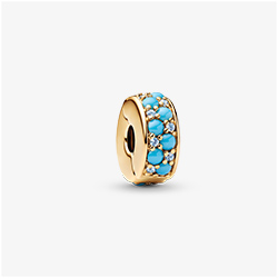 Aqua Blue Clip Charm