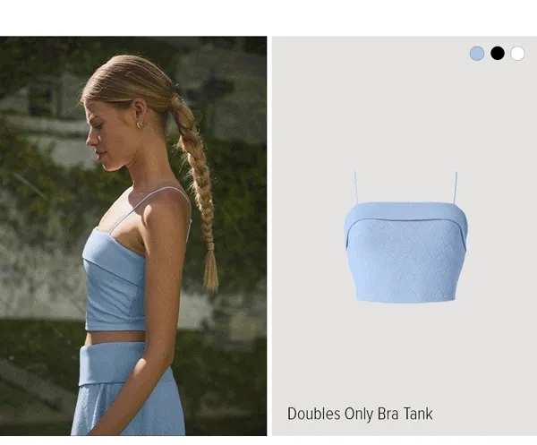 DOUBLES ONLY BRA TANK