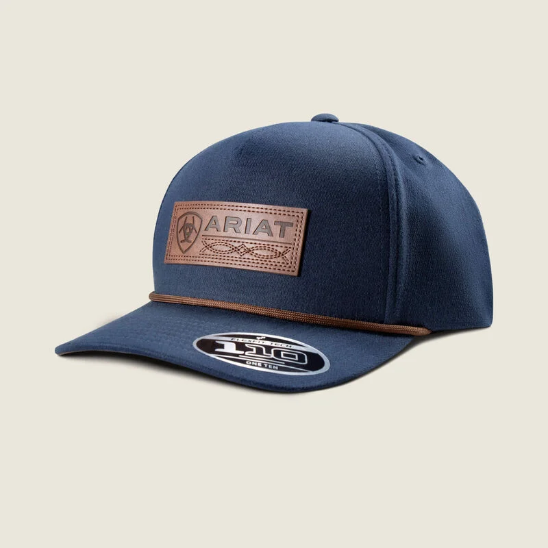 Boot Stitch Faux Leather Patch Cap