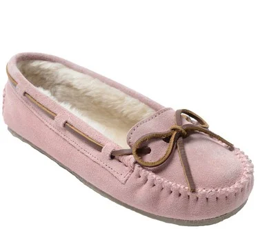 Minnetonka Women's Cally Blush Pink Moc Slippers