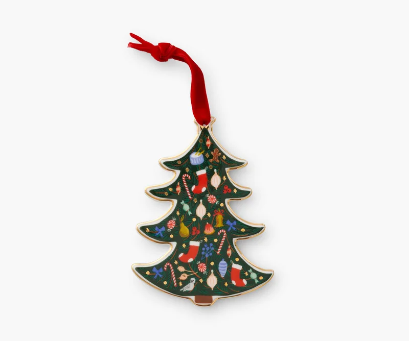 Image of Porcelain Ornament - Holiday Tree