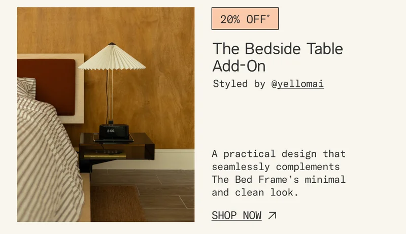 Save 20%* on The Bedside Table