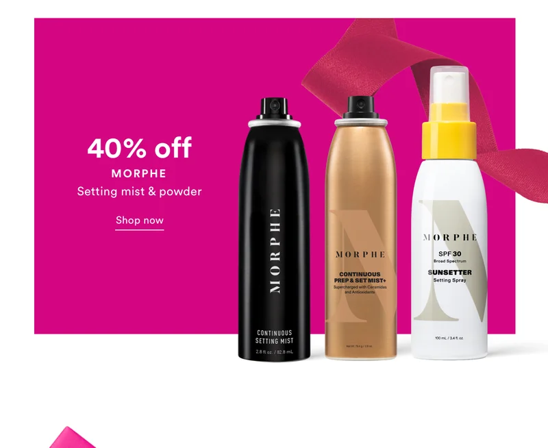 40% off | Morphe | Setting mist & powder | Shop now