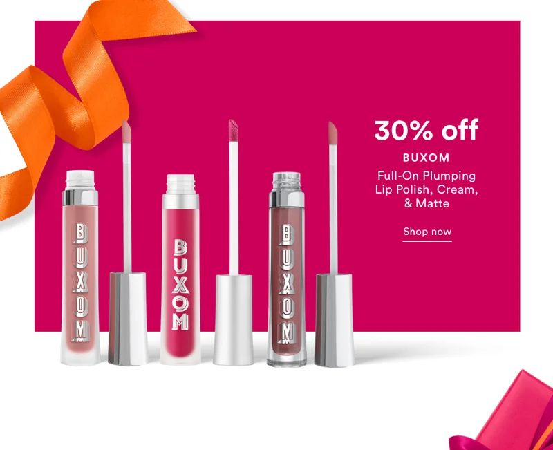 30% off | Buxom | Full-On Lip Polish, Creams, & Matte | Shop now