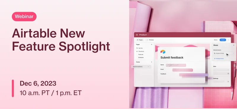 Getting started in Airtable Webinar on August 22ndh