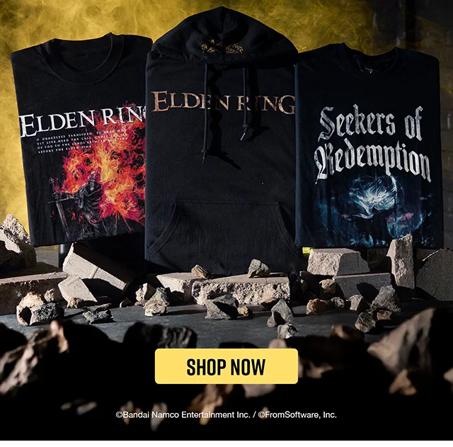 Elden Ring. New Merch From The Lands Between. Shop Now