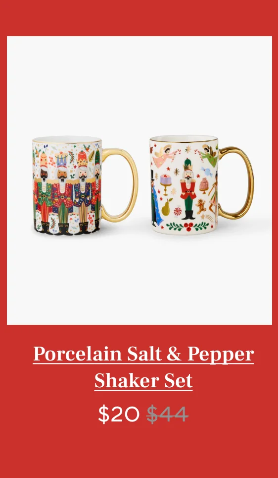 Porcelain Salt & Pepper Shaker Set