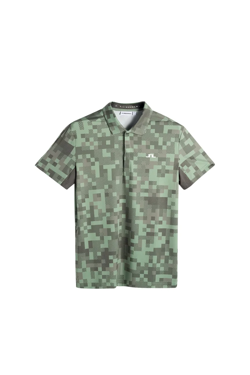 Image of Dario Tour Print Polo / Tour 26 Tonal Green L