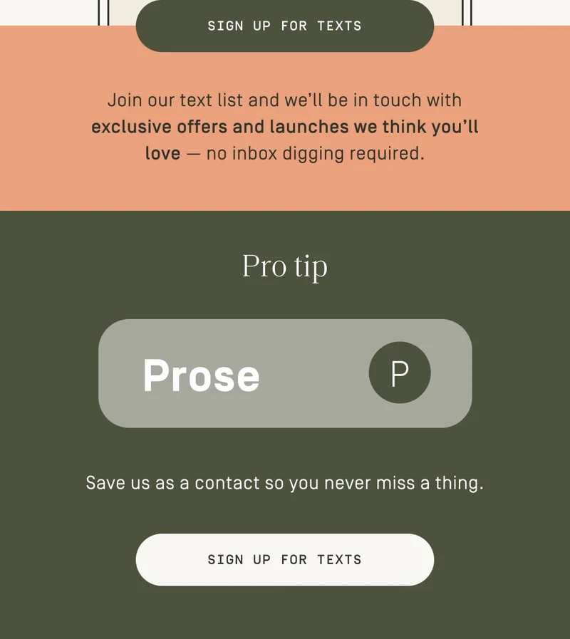 Sign up for texts