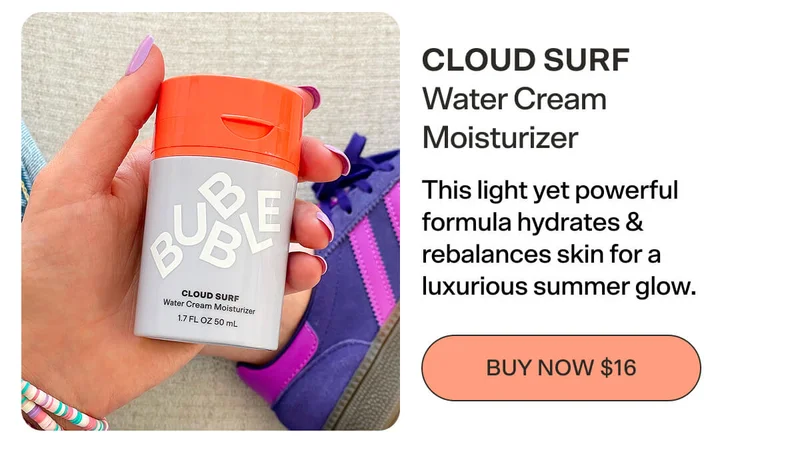 Cloud Surf Water Cream Moisturizer [BUY NOW $16] This light yet powerful formula hydrates & rebalances skin for a luxurious summer glow.